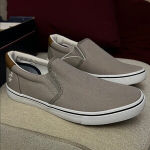 Izod Men's Gray Slip-On Shoes 8.5
